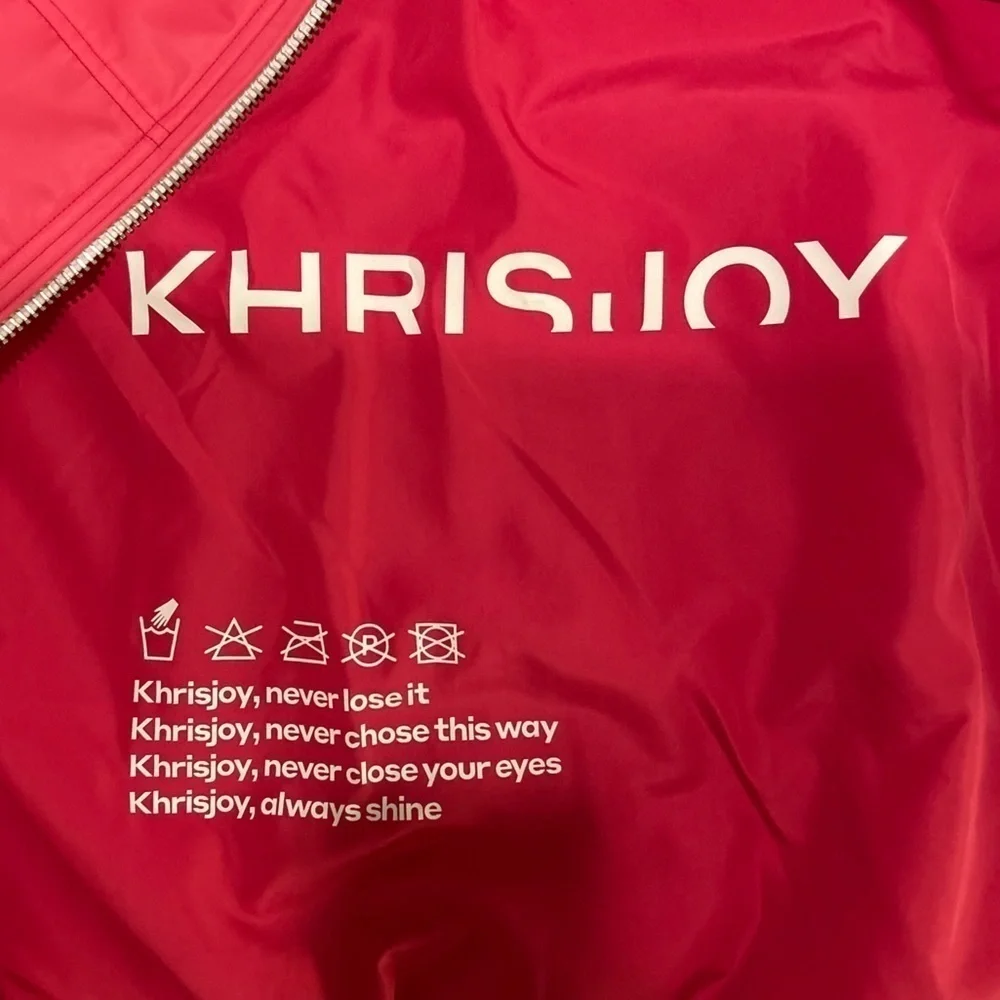 Khrisjoy NWT Satin Oversized Bomber Jacket in Pink GARDENIA Sz 0 (S)